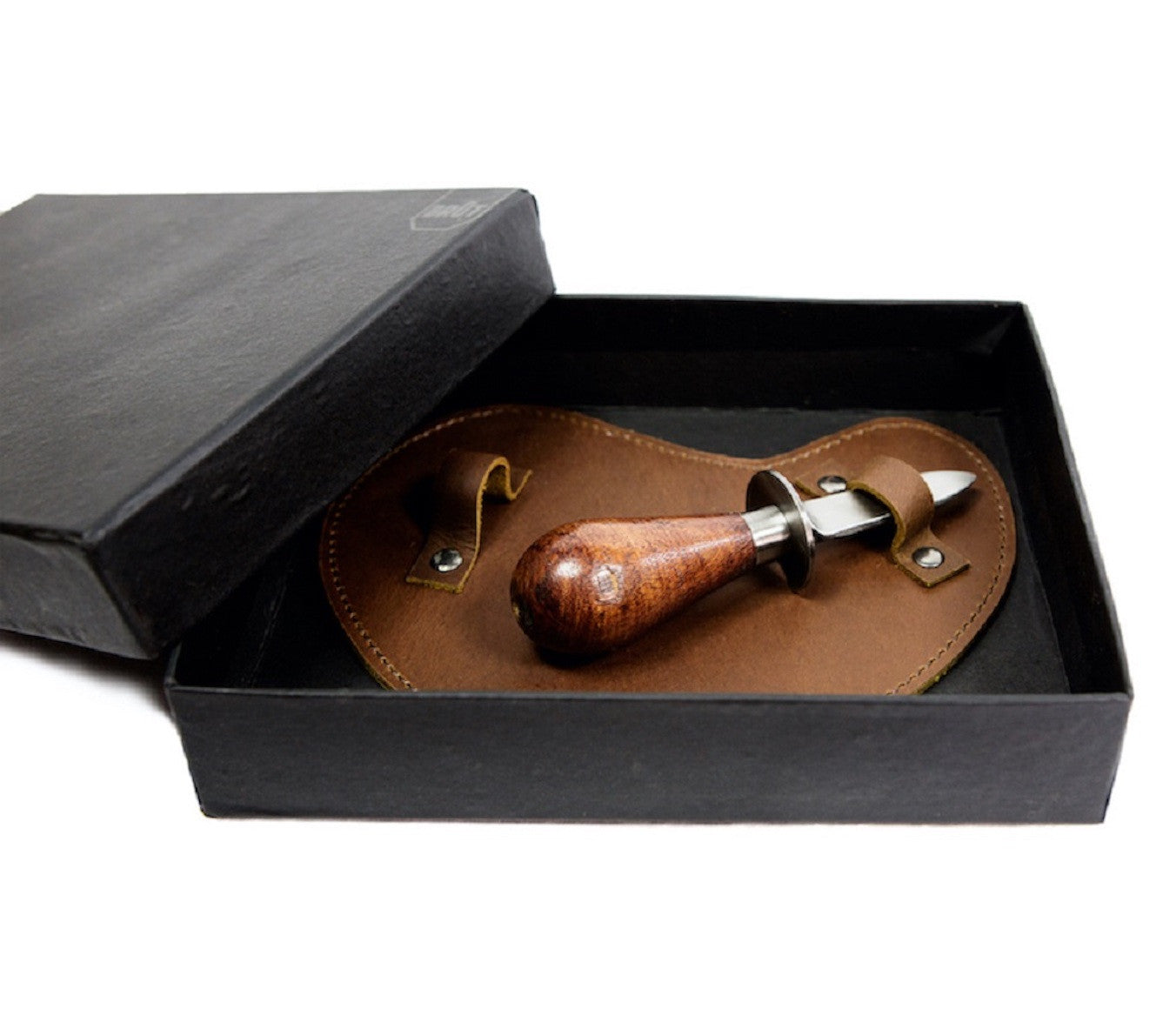 Austernmesser-Set – Mit Akazienholzgriff & Büffellederhandschuh - CULINOR