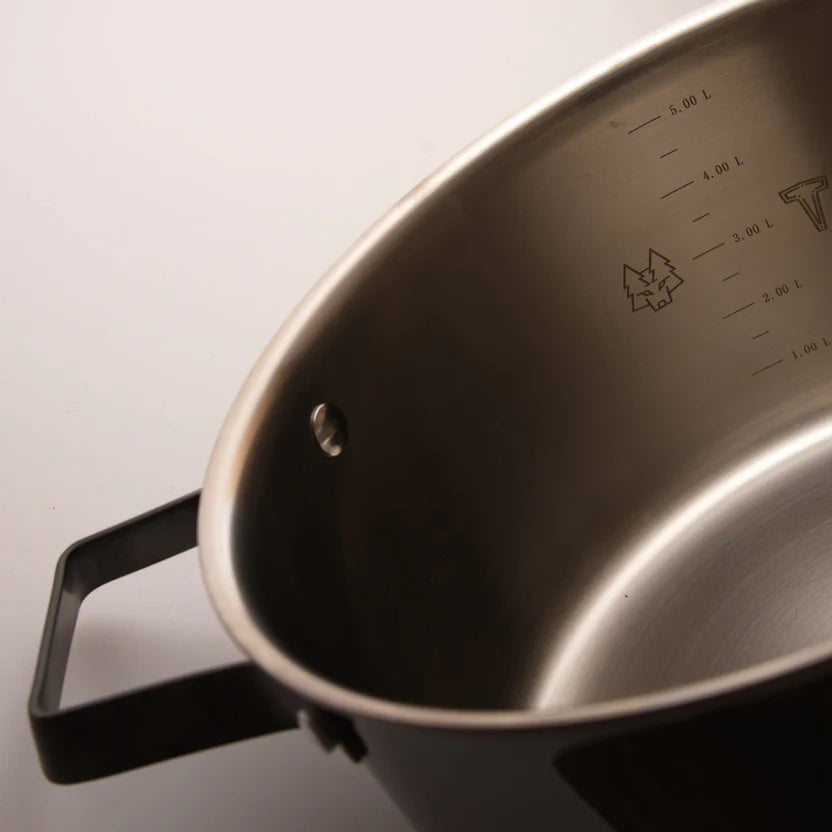 Kochtopf (5,5 Liter)  – Limited Black Steel Edition inkl. Nudelkorb - CULINOR
