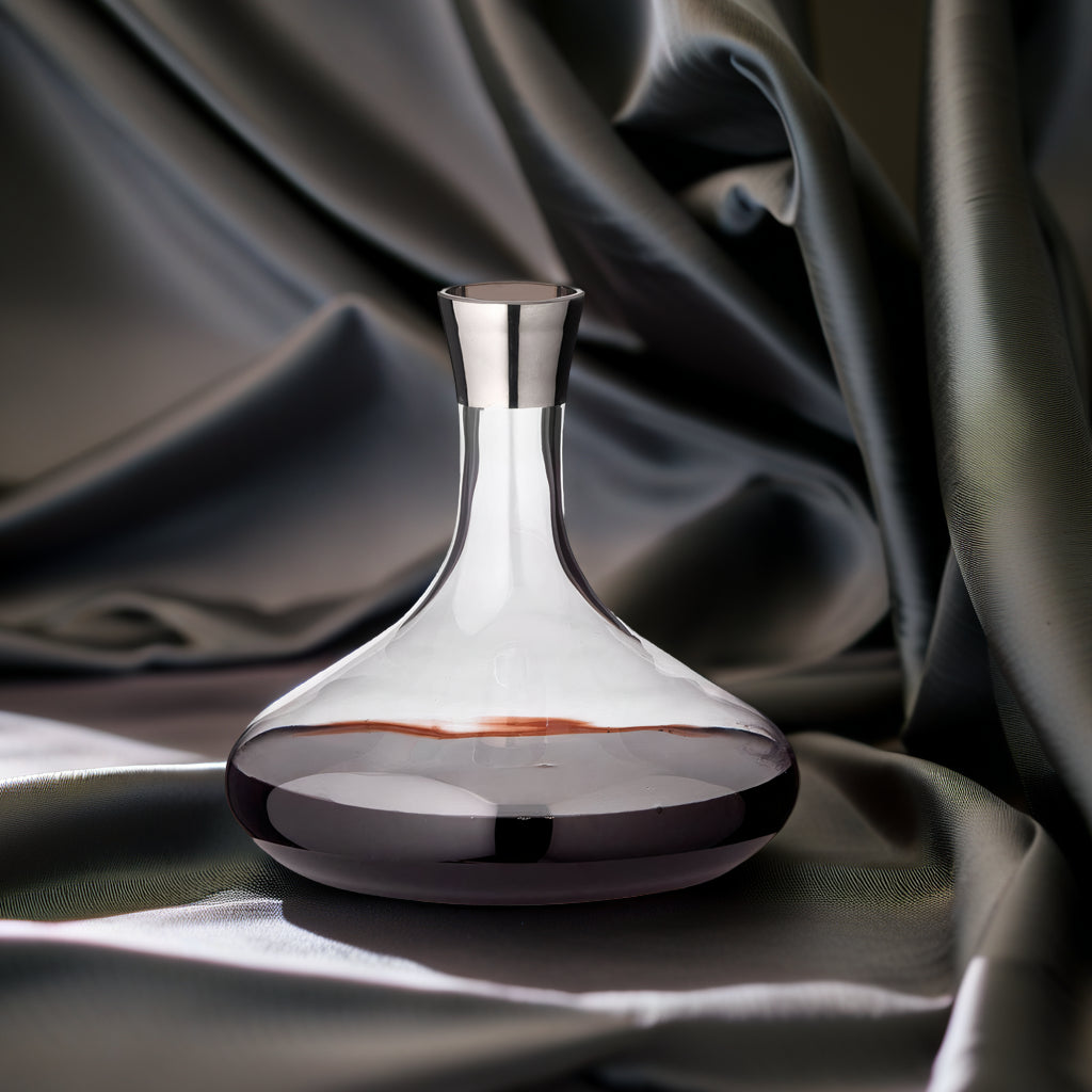 Karaffe „Edward“ – mundgeblasenes Kristallglas mit edlem Platinrand - CULINOR