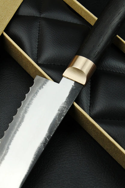 Brotschwert Bog Oak (Mooreiche) - Handgeschmiedetes Meisterwerk nach japanischer Schmiedekunst - CULINOR